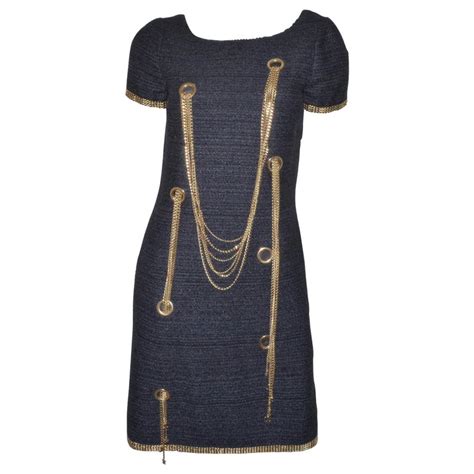 chanel chain dress for sale|Chanel knee length dress.